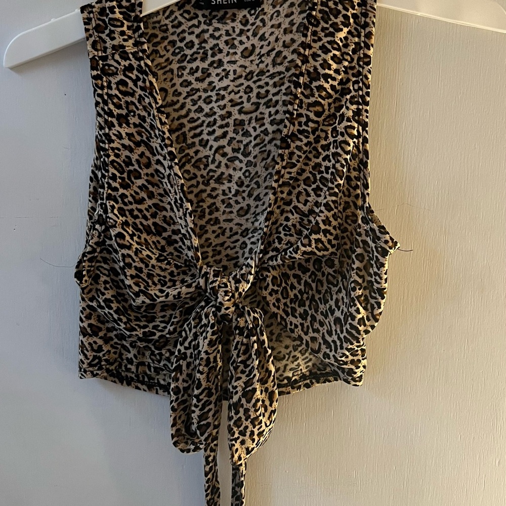 cheetah crop top